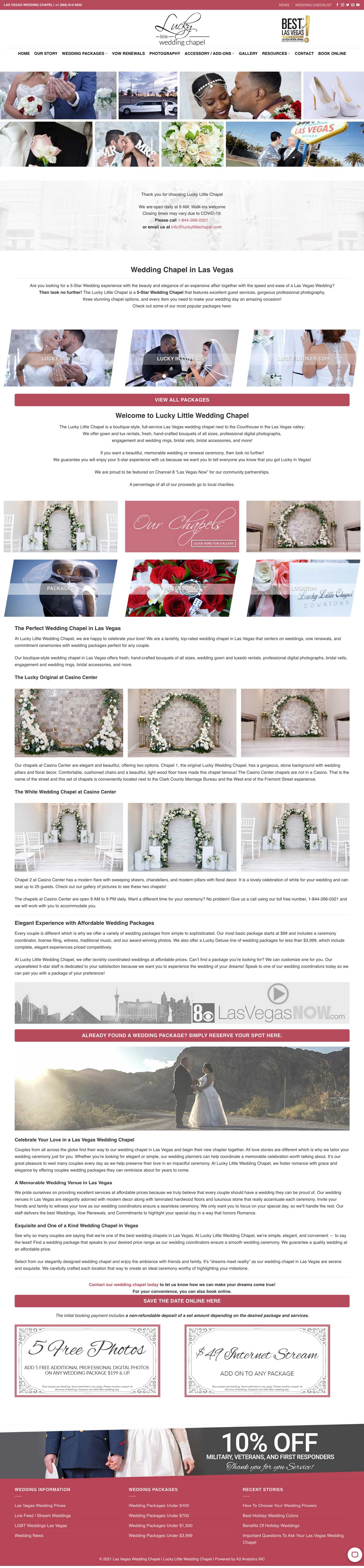 Web Design Website - Wedding Chapel Web Design Red Color