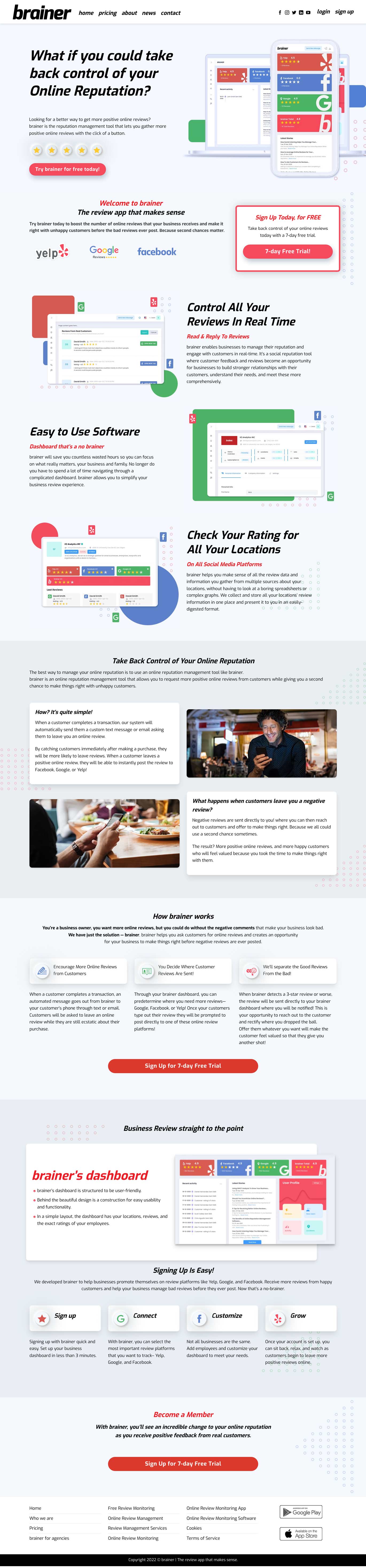 Web Design Startup Online Review Management Tool Web Design Website Red Color