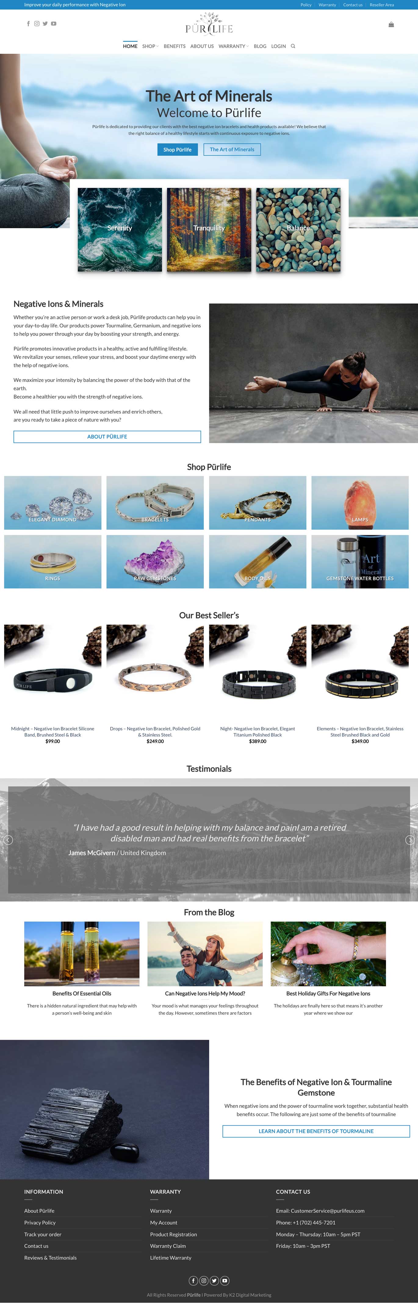 Web Design E-Commerce Jewelry Health and Wellness Brand Web Design Website Red & Blue Color
